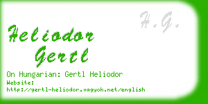 heliodor gertl business card